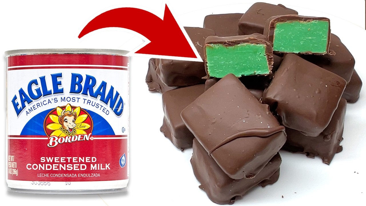 Easy Mint Chocolate Truffles! St Patrick's Day Recipes - Fudge Using Sweetened Condensed Milk - Pant