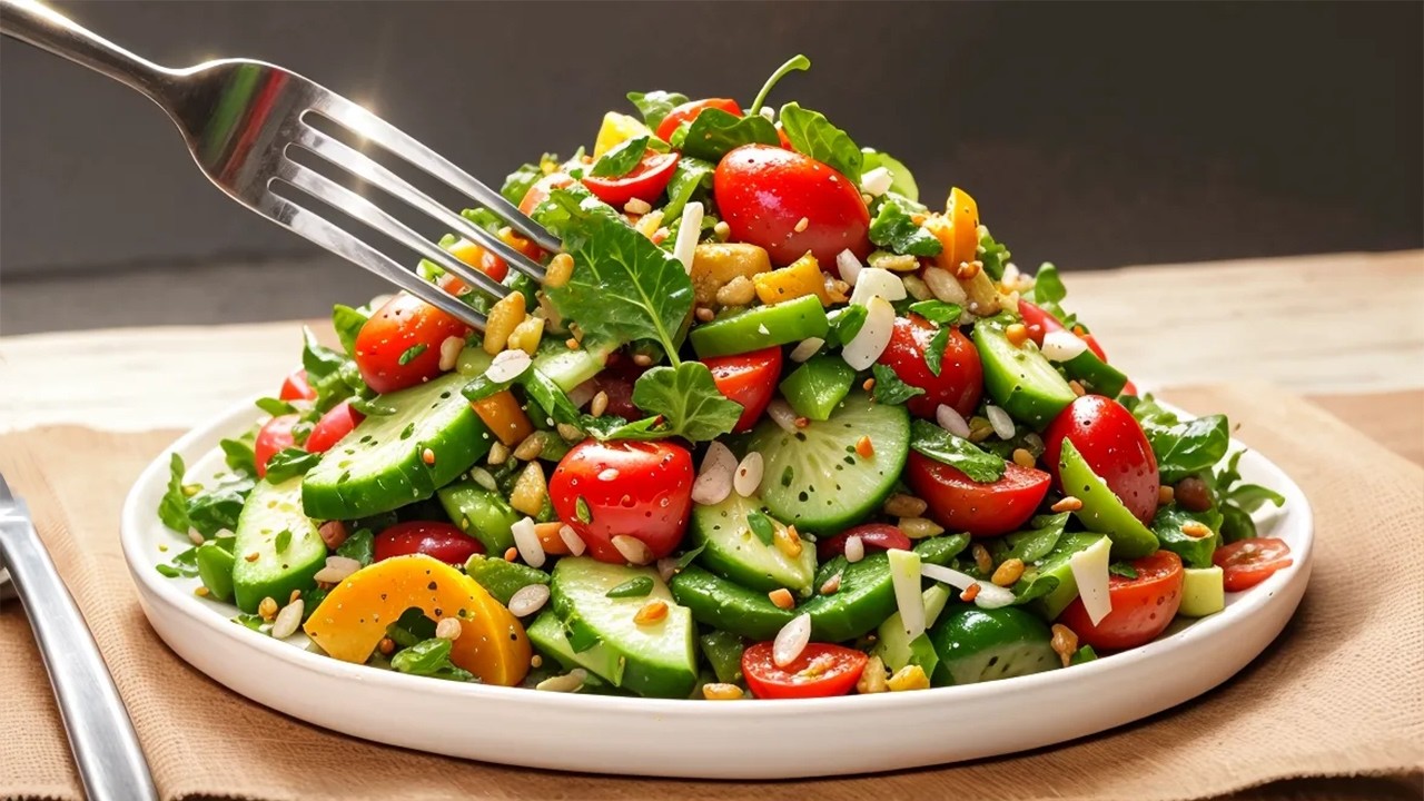 Healthy Low Calorie Salad for Blood Sugar Control - Pantry Vault