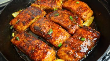 Honey Garlic Glazed Salmon Recipe