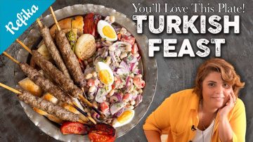 Shish Kebab Kofte and Tahini Bean Salad (Piyaz)
