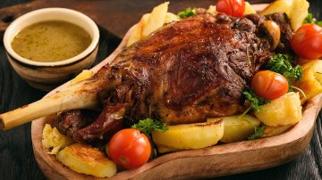 Greek Style Roast Leg of Lamb