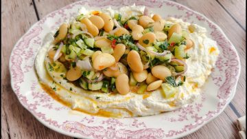 Whipped Feta with Bean Salad