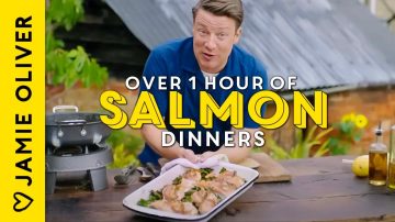 Salmon with Spicy Chorizo and Roast Pepper Sauce