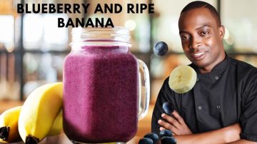 Blueberry and Ripe Banana Smoothie
