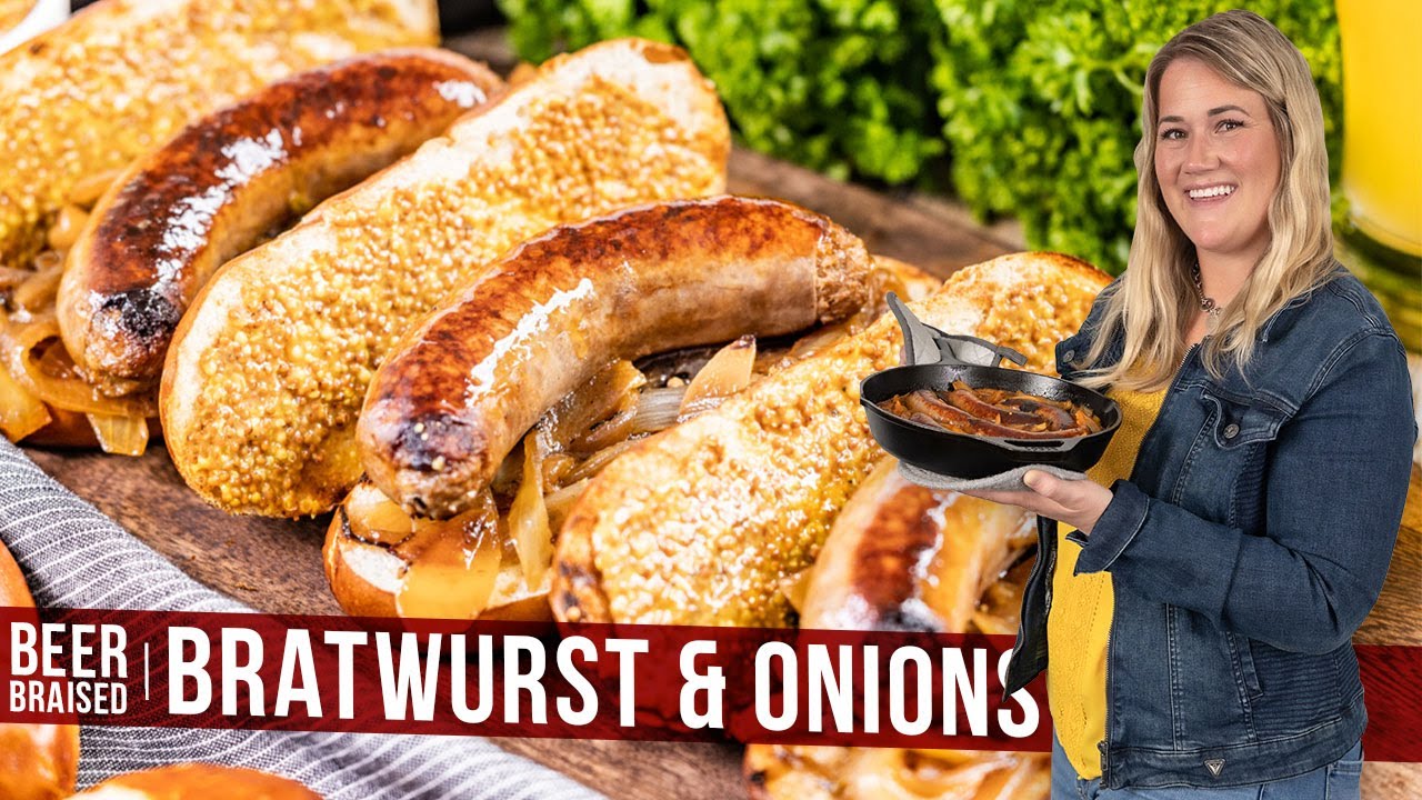 Beer Braised Bratwurst and Onions - Pantry Vault