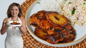 How to Make Grilled Pineapple BBQ Chicken with Classic Macaroni Salad