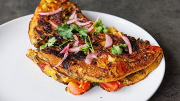 Easy Plant Based Frittata Using Chickpea Flour