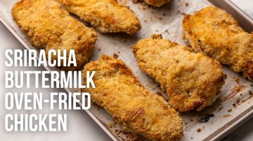 Buttermilk Sriracha Oven-Fried Chicken
