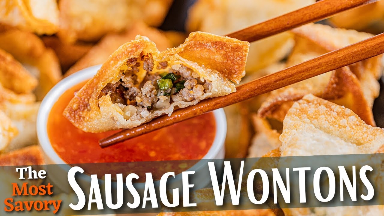 Savory Sausage Wontons - Pantry Vault