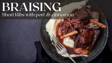 Braised Beef Short Ribs with Port Wine, Cinnamon, and Star Anise