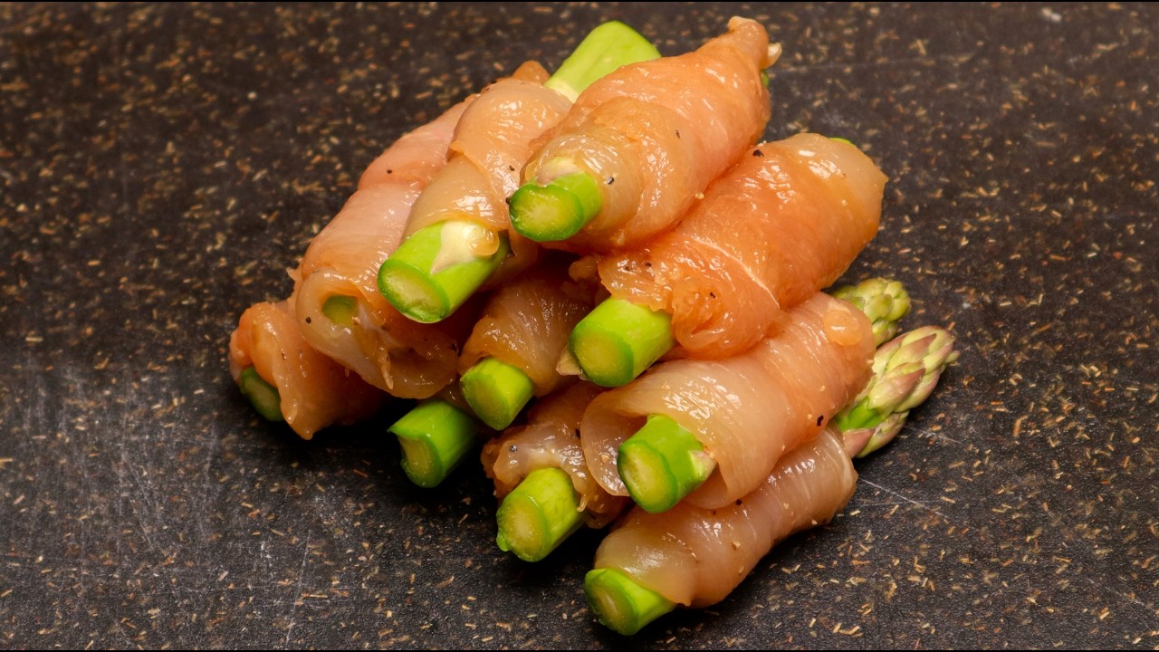 Healthy Chicken Breast Wrapped Around Asparagus - Pantry Vault