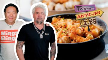 Guy Fieri + Ming Tsai Eat MONEY Tteokbokki Mac & Cheese