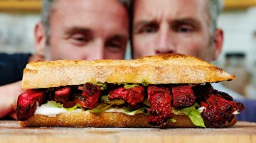 Plant Based Steak Sandwich Using Lions Mane Mushroom