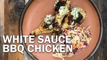 White BBQ Chicken with Yogurt Slaw