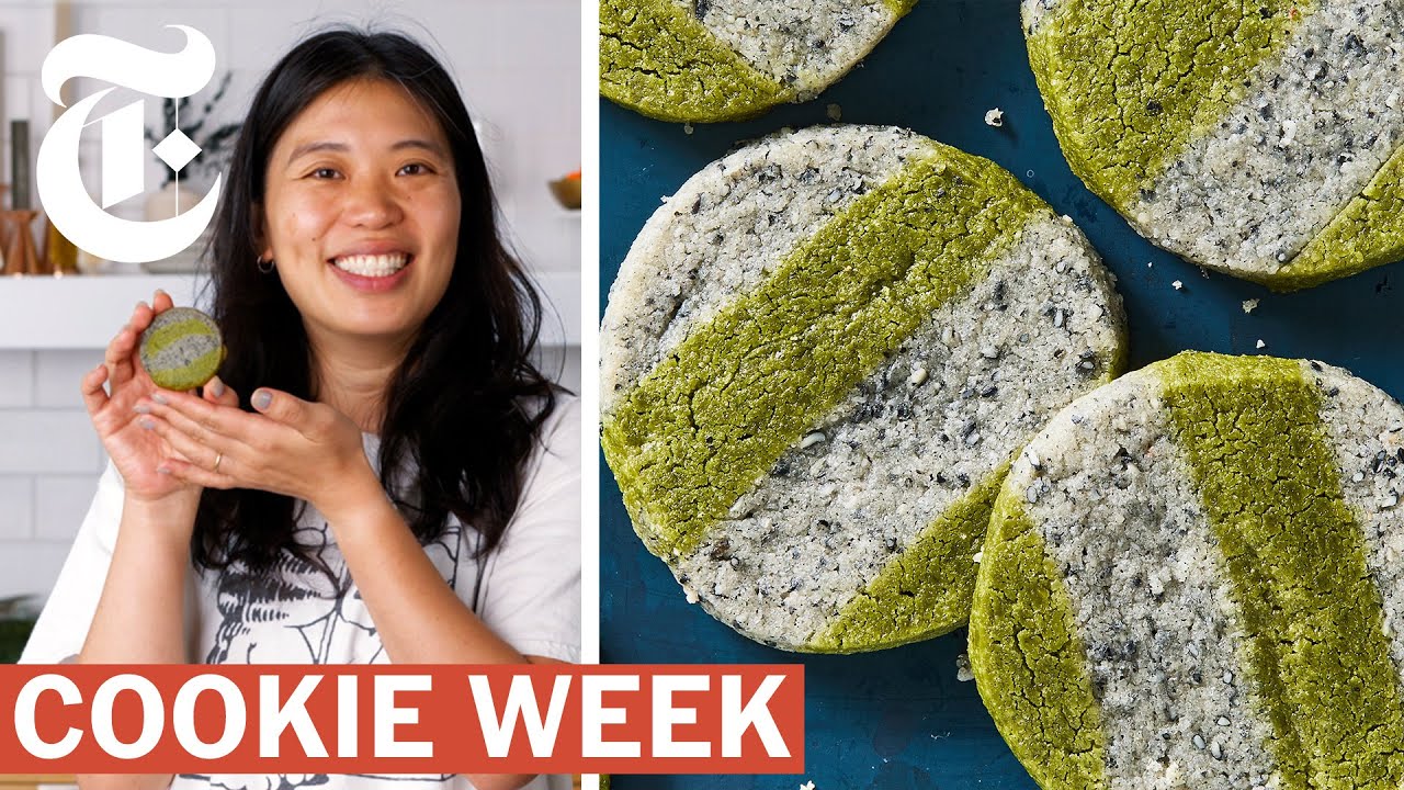 Matcha-Black Sesame Shortbreads - Pantry Vault