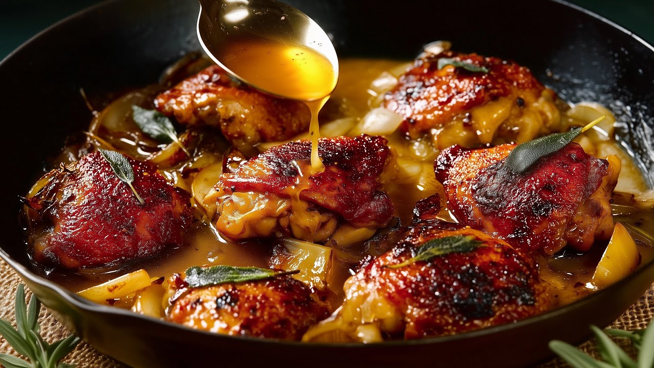 Chicken Thighs with Apples - Pantry Vault