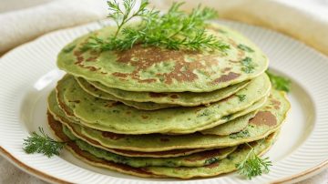 Healthy Breakfast Pancakes with Vegetables