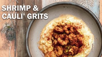 Shrimp and Cauliflower Grits