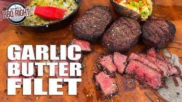 Filet Mignon Steaks Grilled with a Reverse Sear and Basted with Garlic Butter