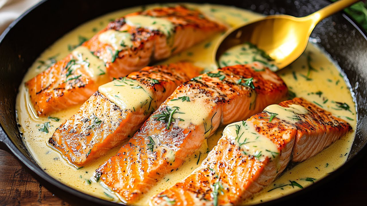 Healthy and Delicious Salmon with Creamy Sauce - Pantry Vault
