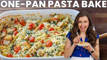 Easy One-Pan Chicken Orzo Bake