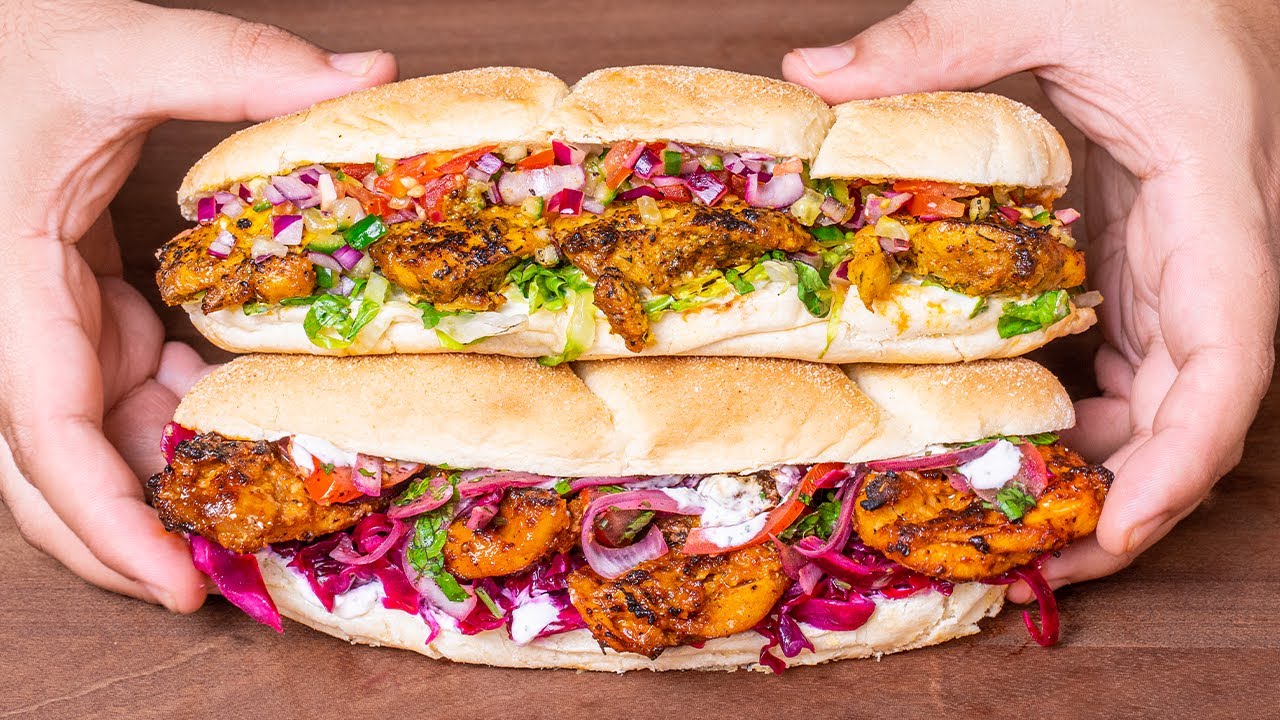 Grilled Chicken Sandwiches with Pickled Cabbage and Herby Salad - Pantry Vault