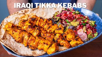 Iraqi Tikka Kebabs with Amber Sauce