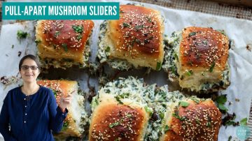 Cheesy Spinach and Mushroom Sliders