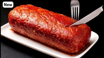 Delicious Meat Loaf with Creamy Spinach and Cheese