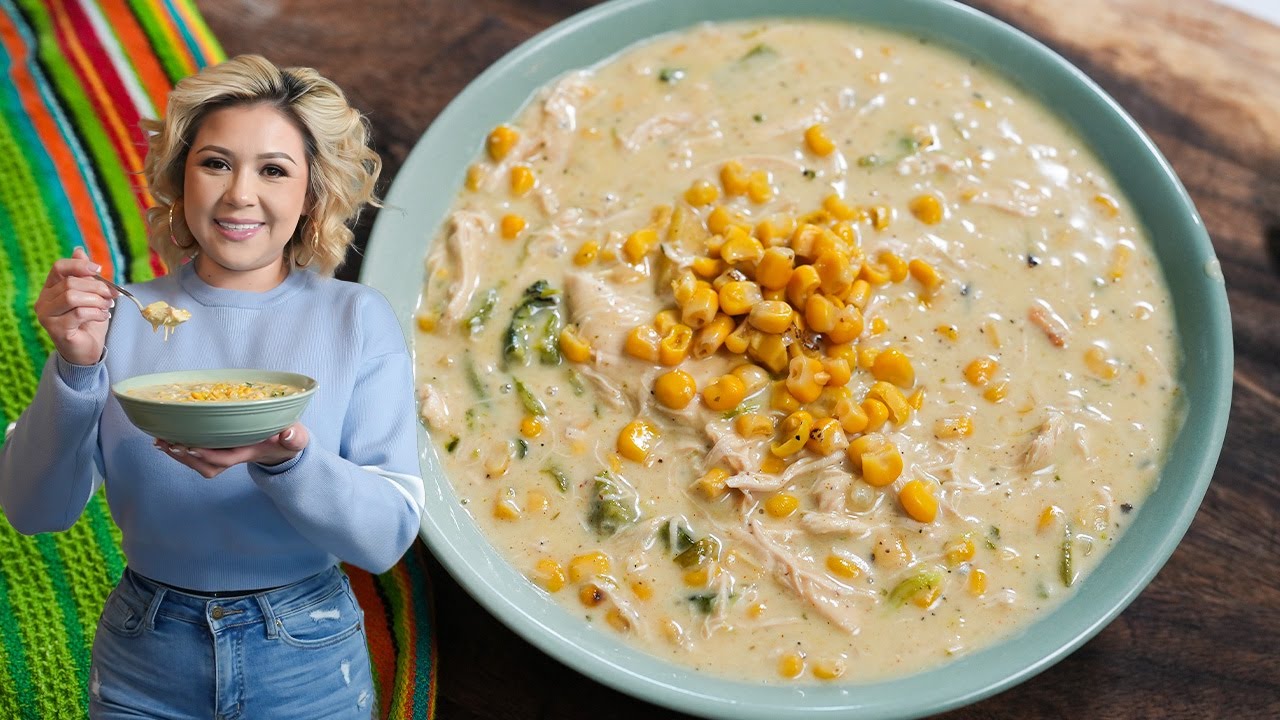 How To Make Roasted Poblano Chicken And Corn Chowder - Pantry Vault