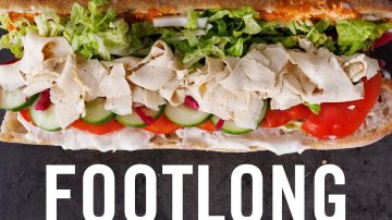 Vegan Foot Long Sub with Homemade Tofu Lunch Meat