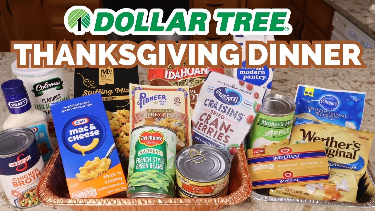 I Made a 3 Course Thanksgiving Dinner From Dollar Tree! (On a $20 Budget!) - Pantry Vault
