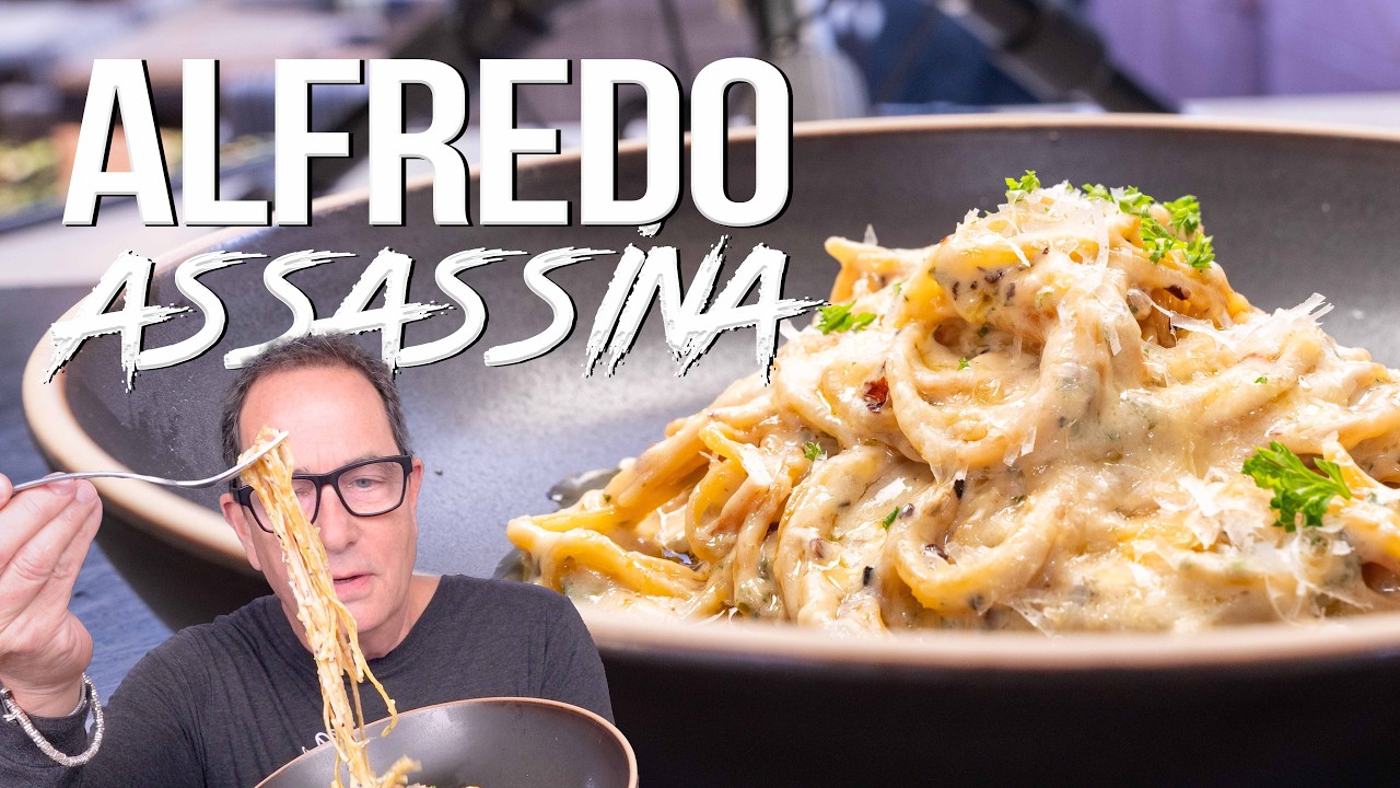 Experimental Alfredo Pasta with Charred Spaghetti - Pantry Vault