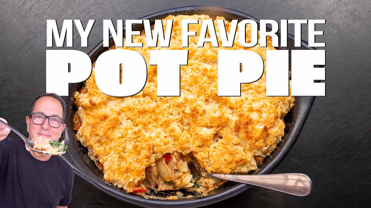 Smoked Bratwurst Pie with Barbecue Alfredo Sauce and Cheddar Bay Biscuits - Pantry Vault
