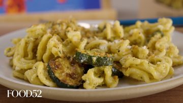 Zucchini and Feta Pasta with Za’atar Pangrattato