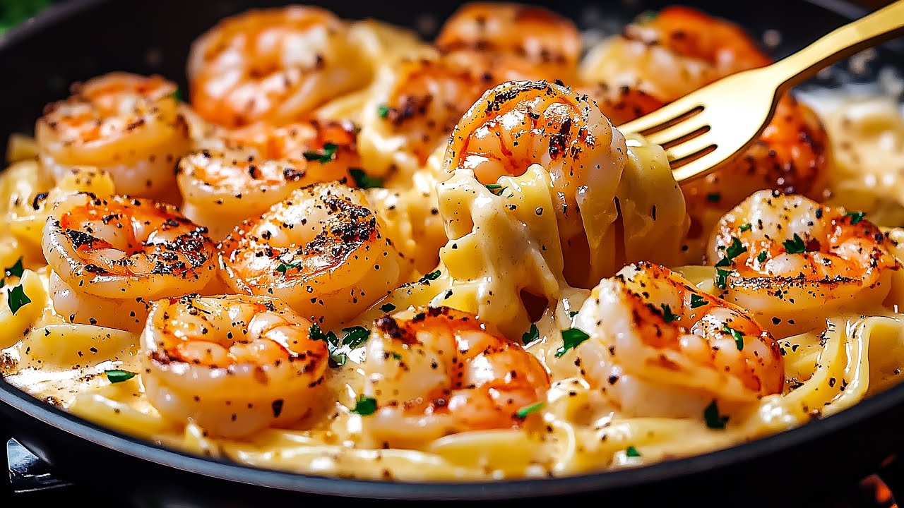 Creamy Shrimp Pasta with Fettuccine - Pantry Vault