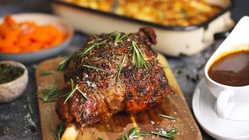 Roast Leg of Lamb with a Rich Lamb Gravy