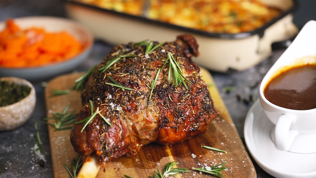 Roast Leg of Lamb with a Rich Lamb Gravy - Pantry Vault