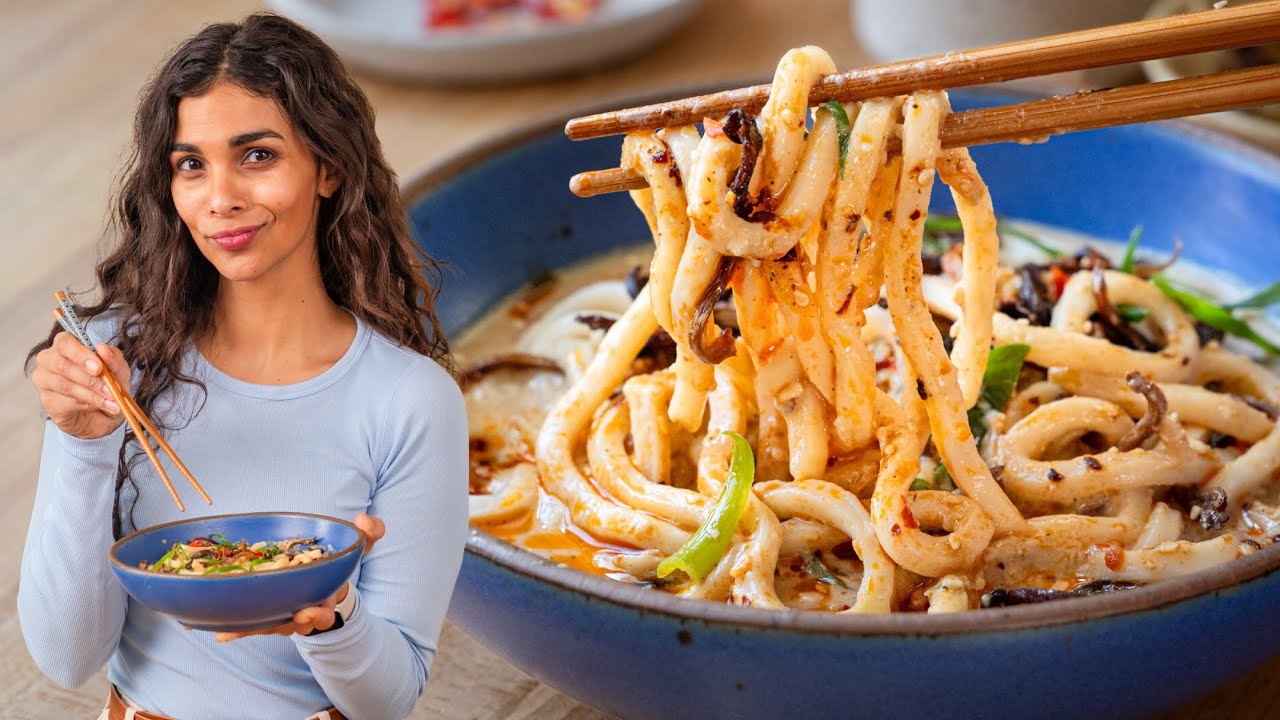 Creamy Umami Mushroom Noodle Soup - Pantry Vault