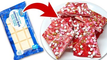 3 Ingredient No Bake Valentine Bark Candy