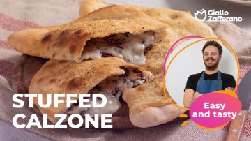 Stuffed Calzone With Gorgonzola Cheese and Chicory