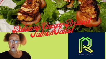 Memorial Day Balsamic Vinegar Braised Salmon And Salad