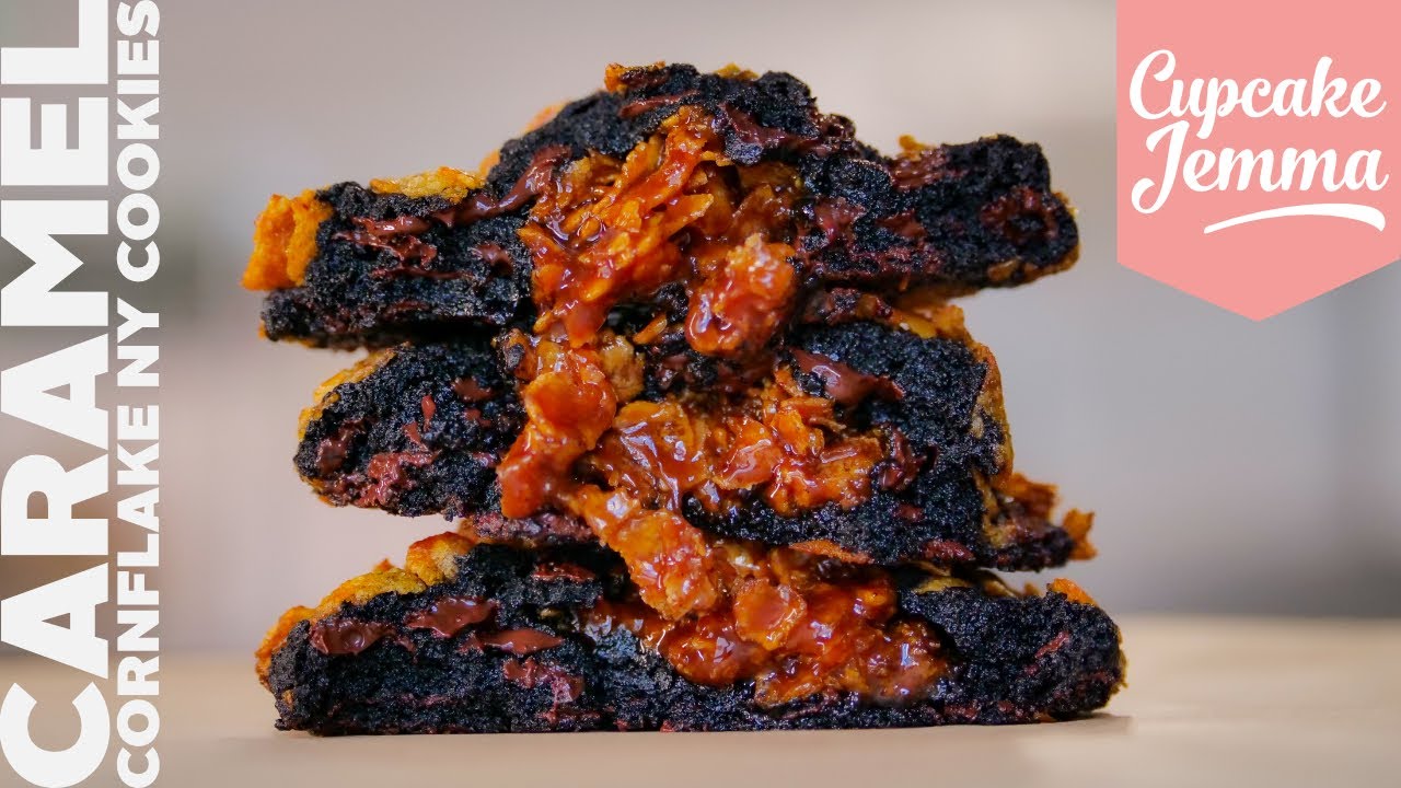 Caramel Cornflake Brownie New York Cookie Recipe - Pantry Vault