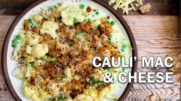 Cauliflower n& Peas Mac n& Cheese