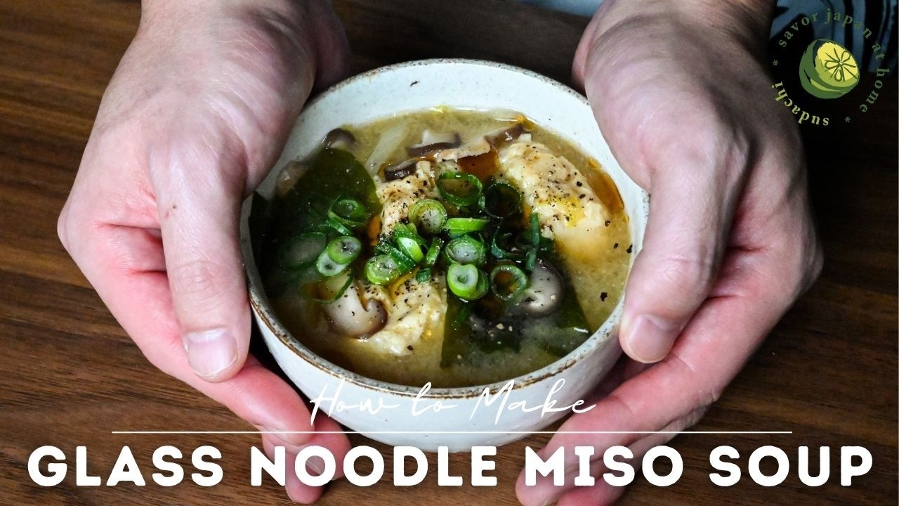 Glass Noodle Miso Soup with Chicken Meatballs - Pantry Vault