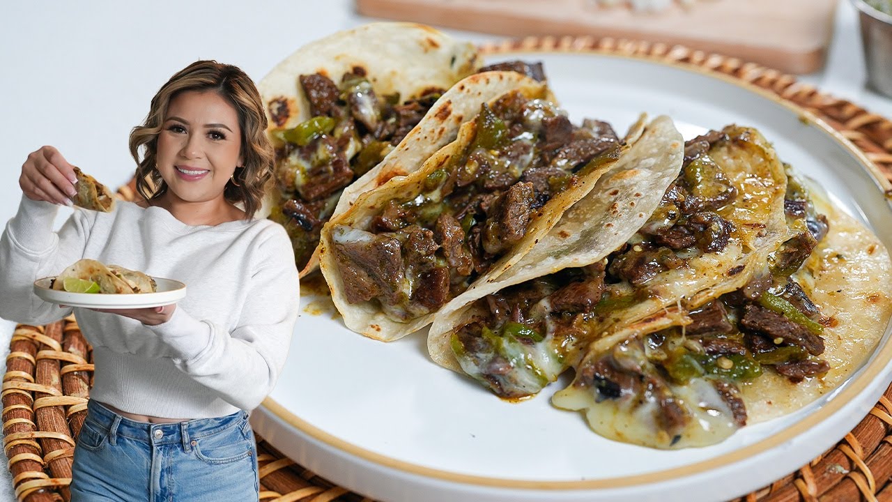 Cheesy Hatch Carne Asada Tacos Recipe - Pantry Vault