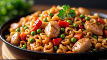 One-Pan Pasta Dinner with Chicken and Vegetables