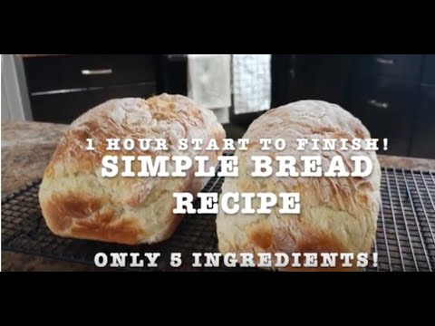 Simple Quick Homemade Bread. 5 Ingredients. 1 Hour. - Pantry Vault
